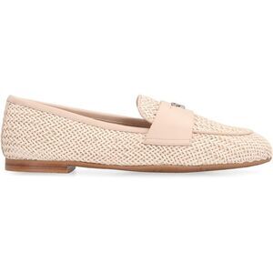 CASADEI Woven Leather Loafers with Buckle Detail Women PALE PINK Moccasins
